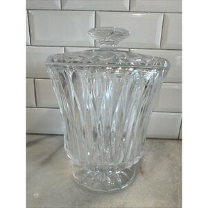 Vintage Lead Crystal Biscuit Jar W/Lid, Ice Bucket, By Block OLA0061